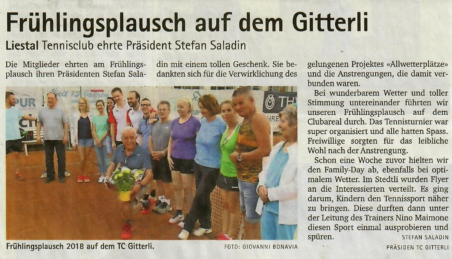 Zeitungsartikel ObZ, April 2018