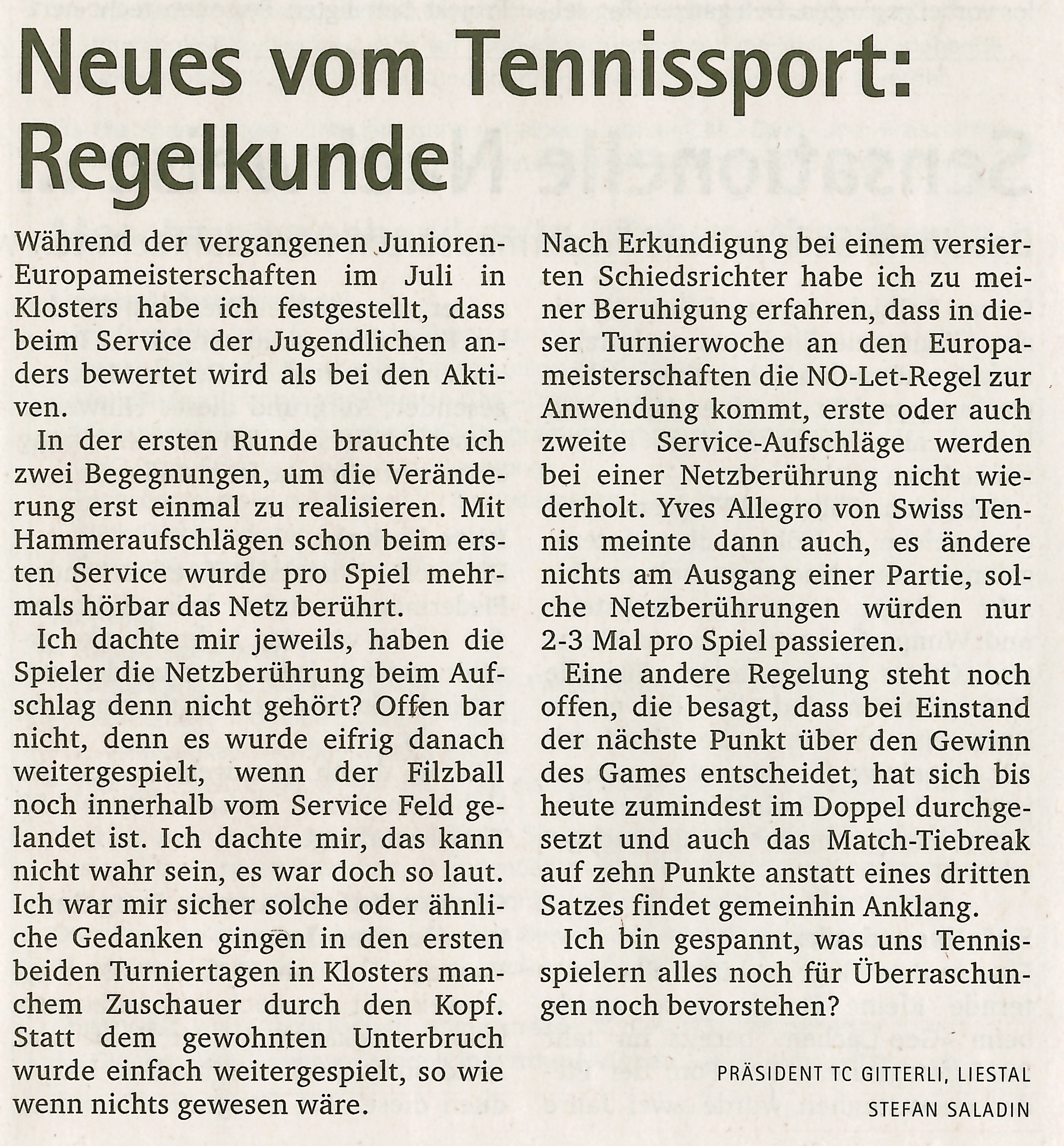 Zeitungsartikel ObZ, August 2018